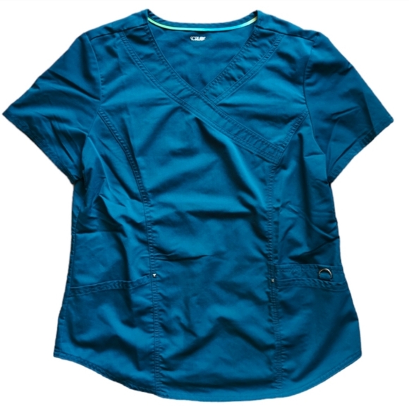 Scrubstar Tops - Teal Scrub Top Size Small